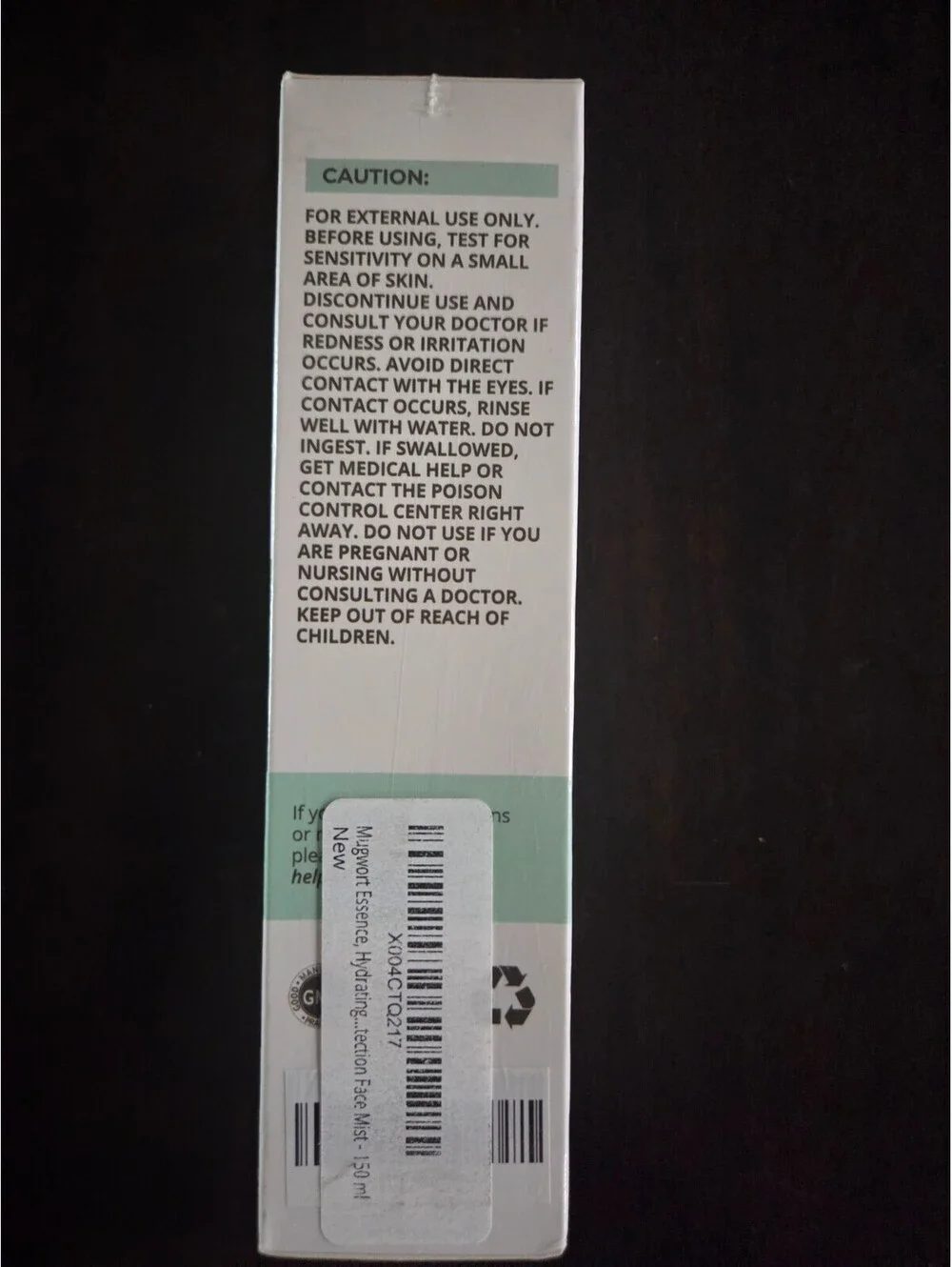 Caresilk Mugwort Essence Hydrating Toner 5.07 Fl Oz